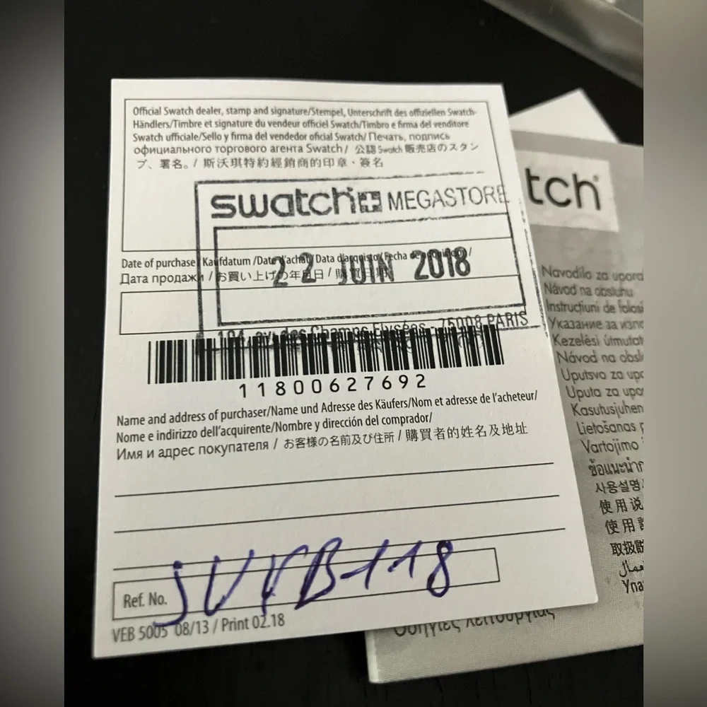 RARE Swatch Chrono Watch Skin Be Lined SUYB118 w/Papers NEW Wristwatch Timepiece - Picture 9 of 9